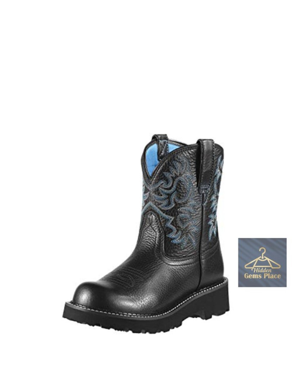 Ariat Women's Leather Mid-Calf Western Boots, Slip-On Cowgirl Ankle Boots with